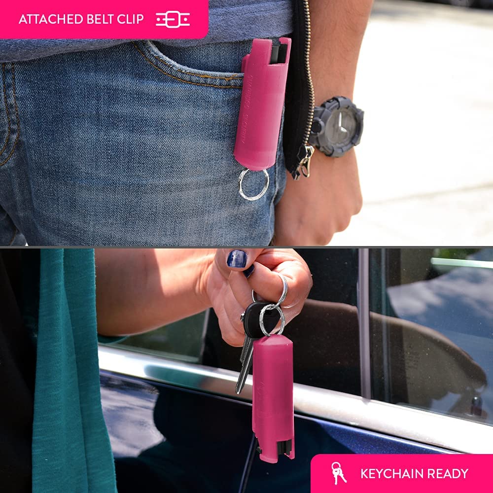 Pink Pepper Spray Keychain