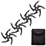 Black Finish Throwing Ninja Stars