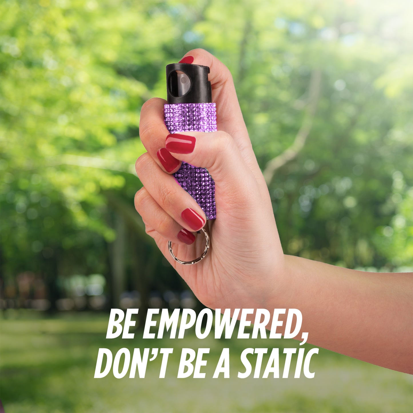 Lavender Self Defense Pepper Spray Key Ring