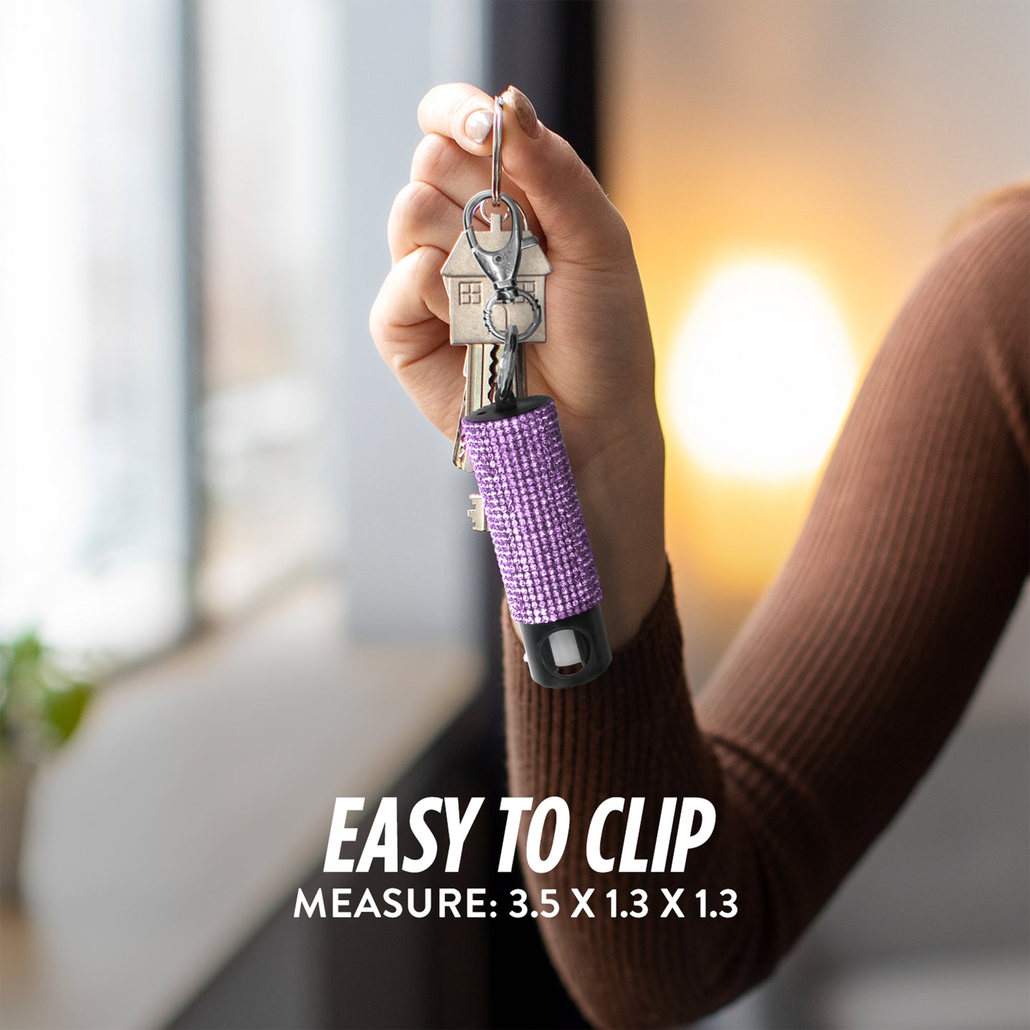 Lavender Self Defense Pepper Spray Key Ring