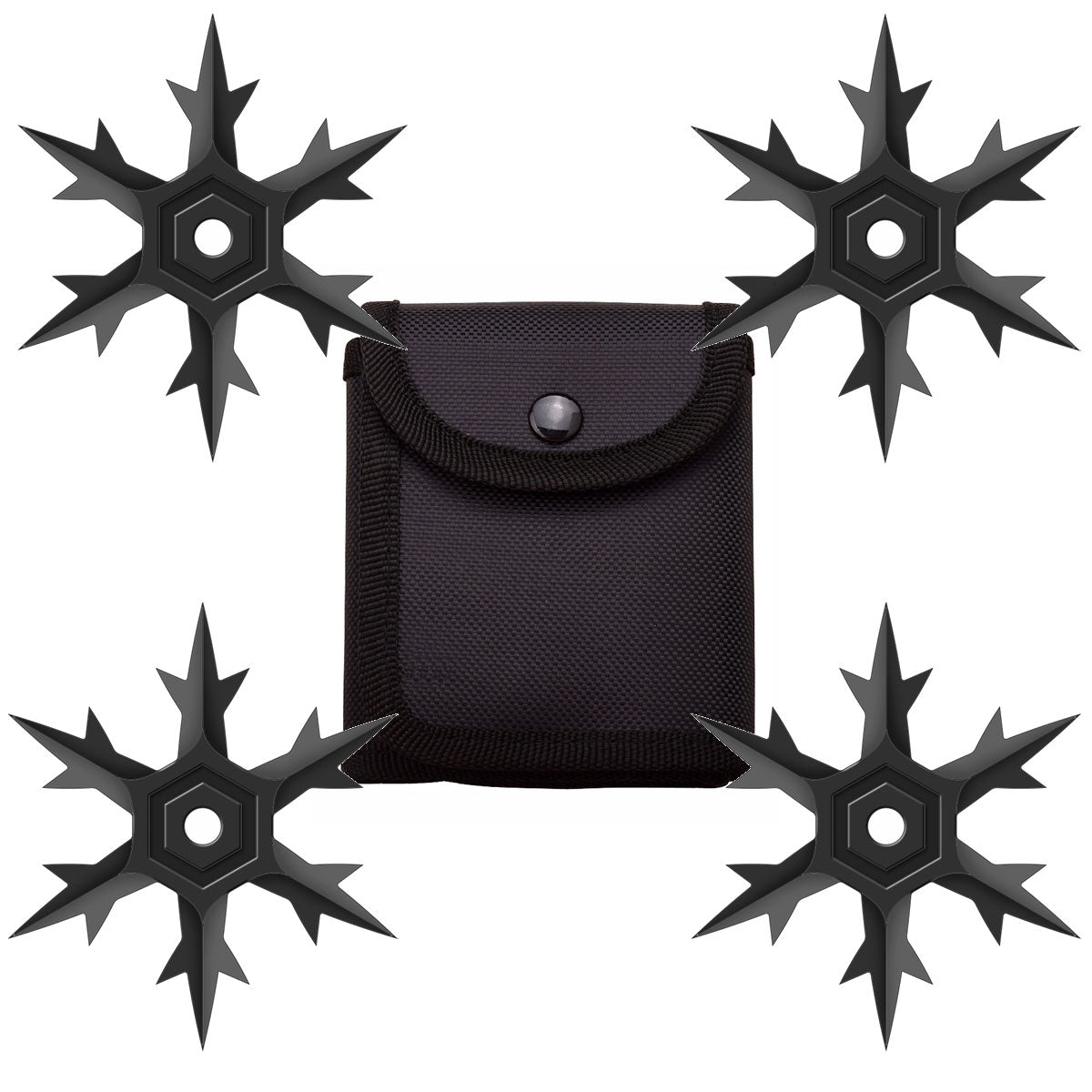 Black Finish Throwing Ninja Stars