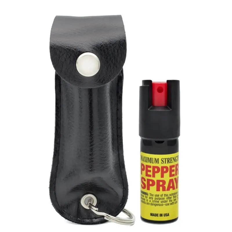 Black Keychain Pepper Spray Self Defense 12oz