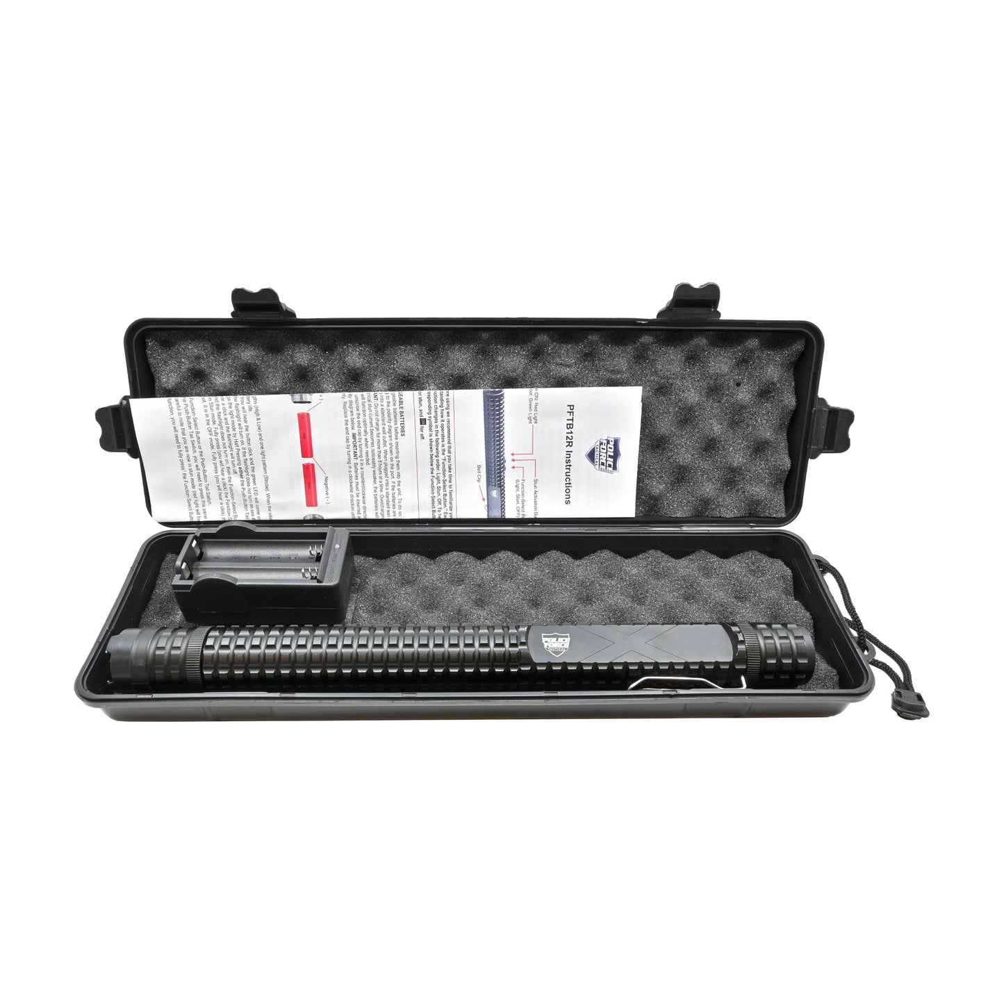 Tactical Stun Baton Flashlight 12M