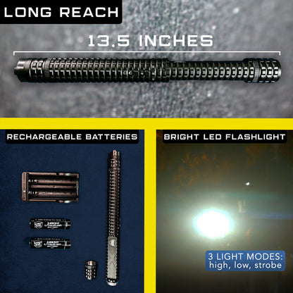 Tactical Stun Baton Flashlight 12M
