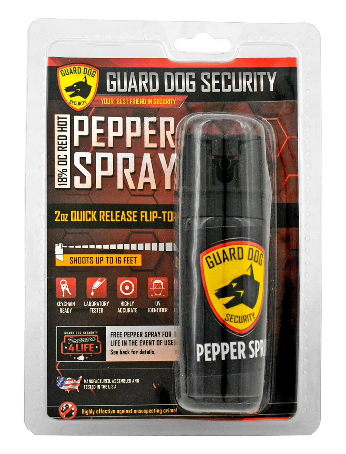 Guard Dog 2oz Flip Top Quick Release Pepper Spray