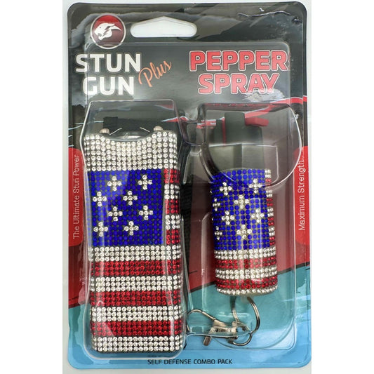 USA Flag Stun Gun Pepper Spray