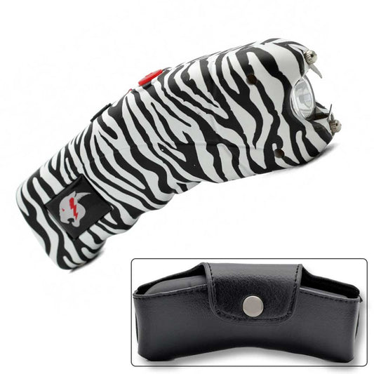 Zebra Print Cyclone Stun Gun with LED Light and Alarm 2.5M Volts