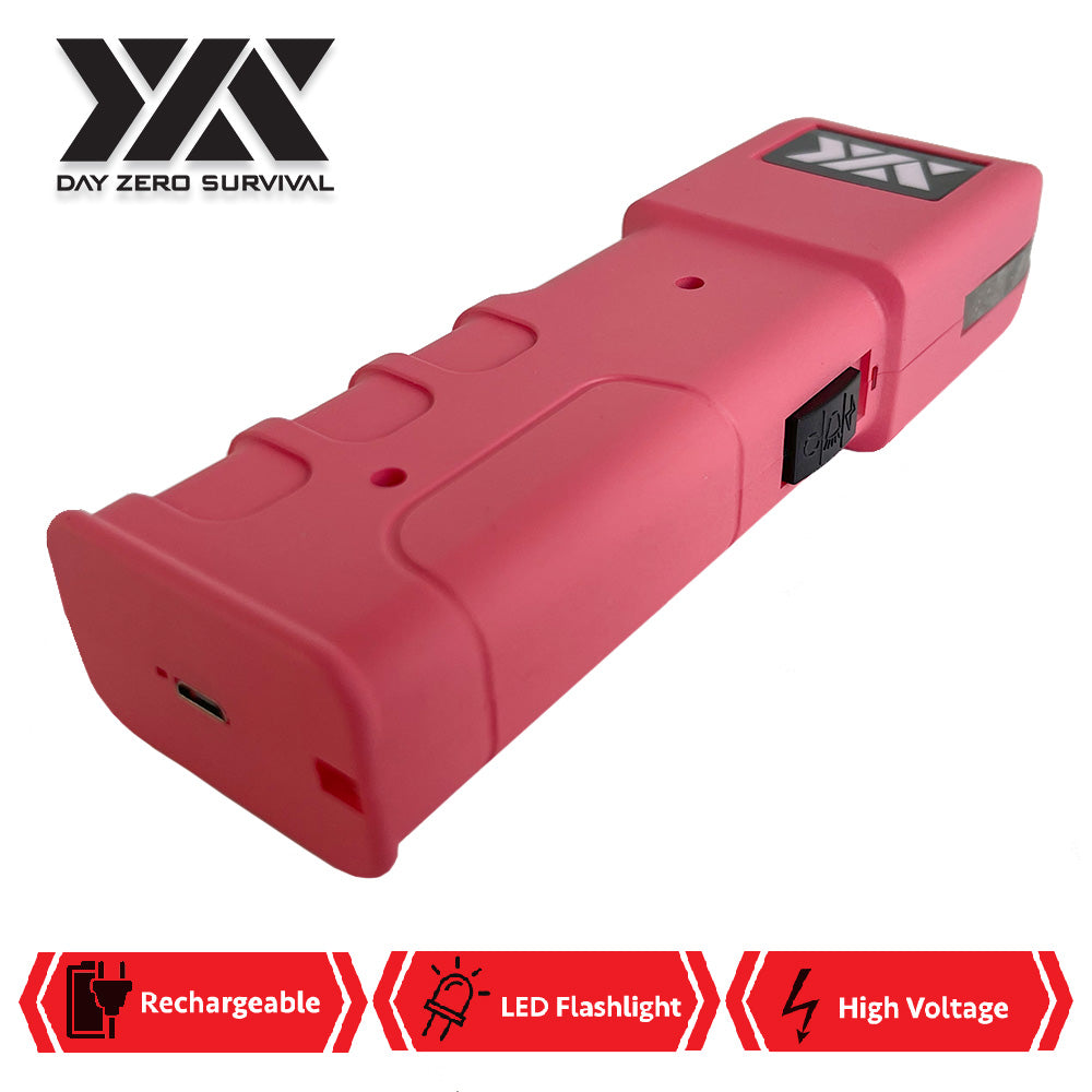 Pink Stun Gun Heavy Duty Rechargeable