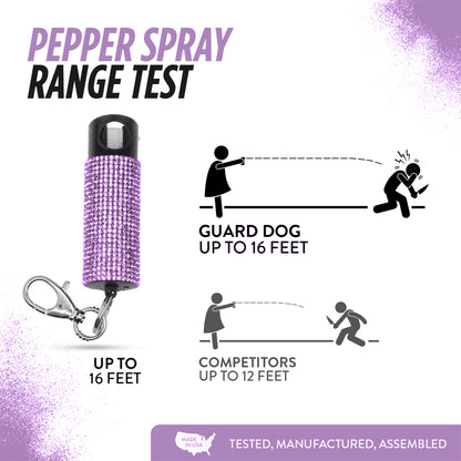 Lavender Self Defense Pepper Spray Key Ring