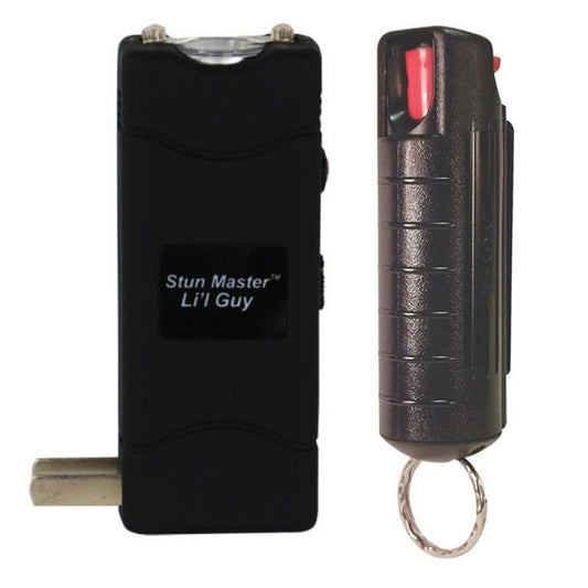 Stun Gun Pepper Spray Keychain Combo