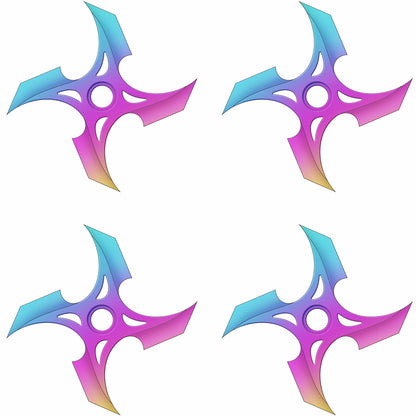 Rainbow Finish Ninja Throwing Stars