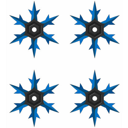 Blue Black 6 Point Throwing Ninja Star