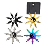 Silver Finish Six Point Throwing Ninja Stars