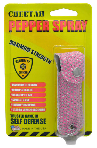 Pink Bling Keychain OC-18 Pepper Spray 0.5oz